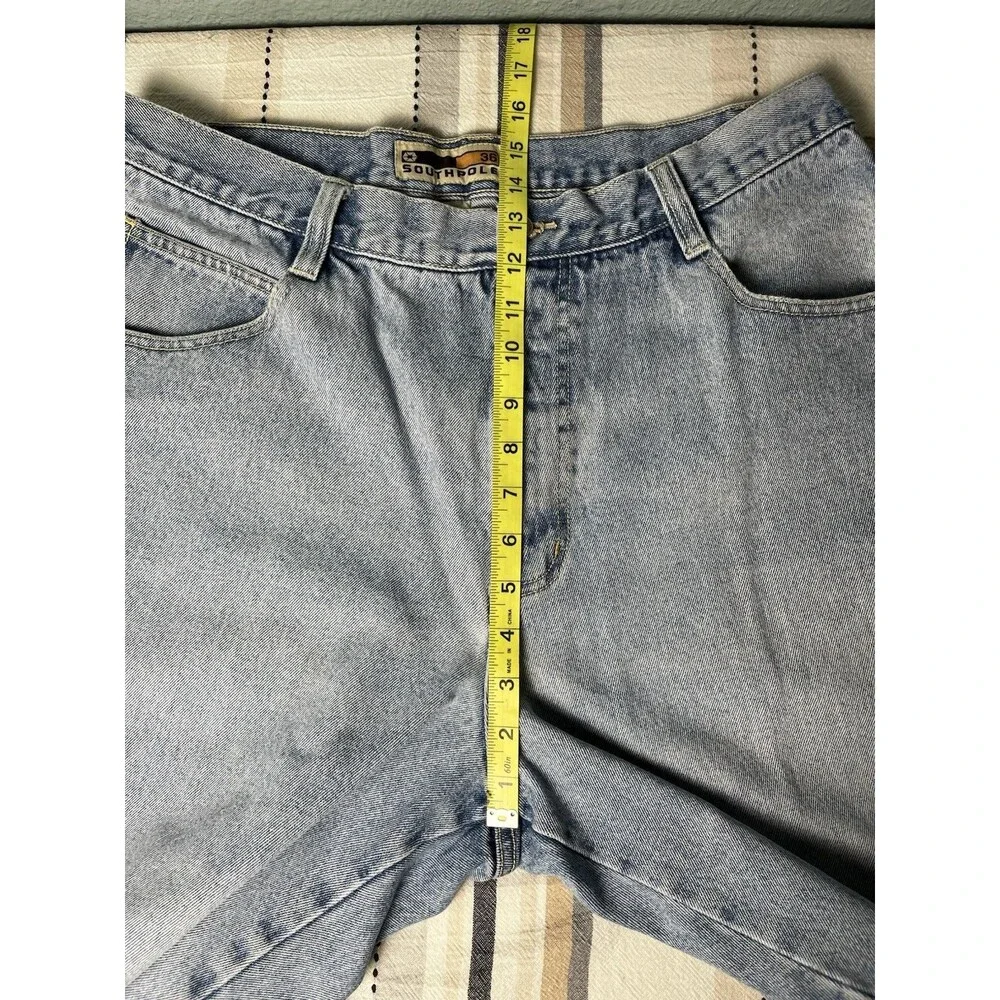 Vintage Y2K South Pole Denim Shorts Jorts Baggy Light Wash Faded Men’s Size 36